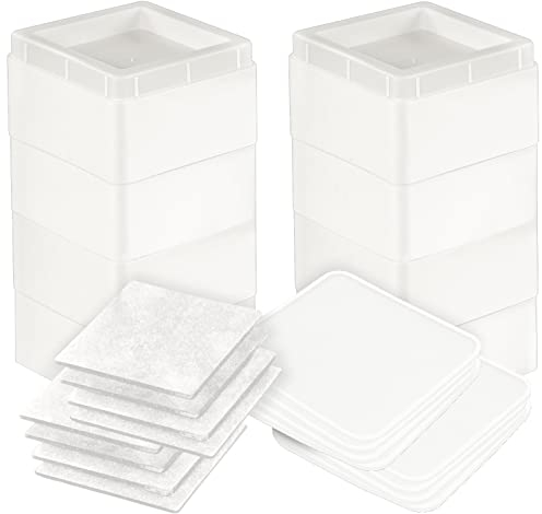 Utopia Bedding Premium Mobili Regolabili e Alzata Letto 8 Pezzi (5 cm to 10 cm) - Plastica Durevole con Schiuma, Gomma Antiscivolo Pads - Alza Il Tuo Letto, Divano, Tavolo, Sedia - Bianco