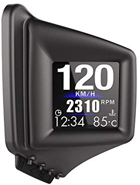 KAOLALI Head up Display Auto Car HUD OBD2 + GPS Duales System, Universal Car HUD Head up Display GPS Digitaler Tachometer mit OverSpeed Alarm, Voltmeter Warnung, Wassertemperatur für Autos