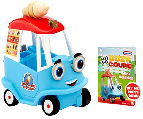 little tikes Let's Go Cozy Coupe - Ice Cream Truck - Mini Push and Play Vehicle For Tabletop & Floor Push Play Car Fun - Suitable For Toddlers From 3 Years