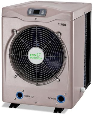 ECO POOLTECH-Swimming Pool Heat Pump-Swimming Pool Heater-for Above Ground Pools, up to 5000gallons, Max Output 16184 BTU/hr, Titanium Heat Exchanger