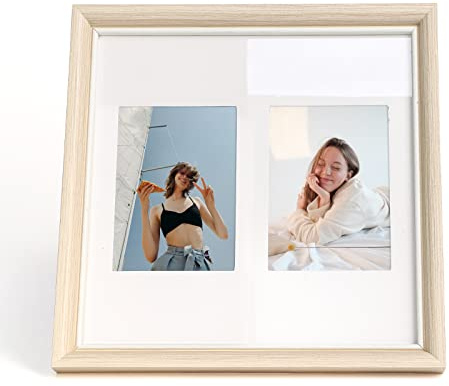 Rieibi Fuji - Cornice portafoto larga per Fujifilm Instax Wide 300/210/Link Wide 300/Link Wide 300/Link Wide - Cornice in legno per decorazione da parete e tavolo, 8,9 x 12,7 cm