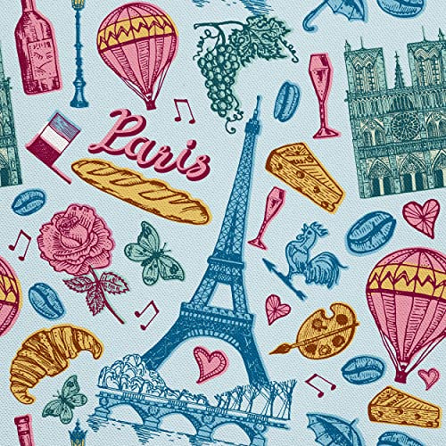 HEKO PANELS Oxford Wasserdichter Canvas Polyester Stoff Zum Nähen - Möbel- und Dekostoff, Handwerken, Wasserabweisend, Blickdicht - Paris 1 Meter 155 x 100 cm