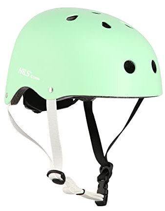 NILS Skaterhelm Kinder Erwachsene Fahrradhelm belüftet Verstellbar Sicherheitshelm für Fahrrad BMX Skateboard Scooter (Türkis, M)