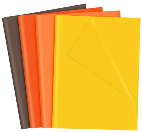 NEBURORA 108 Blatt Herbst Geschenkpapier Orange Braun Gelb Seidenpapier, Kunst-Tissue, Großpackung für Thanksgiving, Geburtstag, Feiertagsgeschenke, Verpackung und Herbst Themenparty Dekoration | Geschenk Deko Kunstpapier für Herbst Ernte Geburtstag Halloween Mottoparty Dekoration Geschenkverpackung