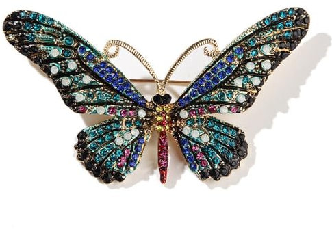 Tier-Brosche, Stilvolle Und Einfache, Mit Diamanten Besetzte Emaille, Großer Schmetterlings-Anstecknadel, Strickjacke, Seidenschal-Knopf, Kleid-Accessoires, Schmuck, Ansteckblume, Anstecknadel Für