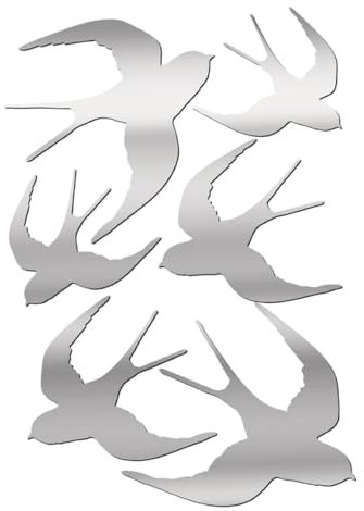 Veemoon Autocollant Mural Miroir Argenté Facile À Décoller Et À Coller Autocollant Mural Nordique Pour Décoration De À Coucher