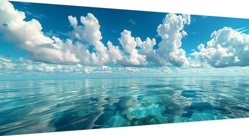 Qiaoqoo 5D Diamond Painting Landschaft, DIY Diamant Painting Bilder Meer, Diamand Painting Erwachsene Groß xxl, Kinder Diamant kunst Set mit Diamond Painting Zubehör, Home Wand Décor 125x50cm