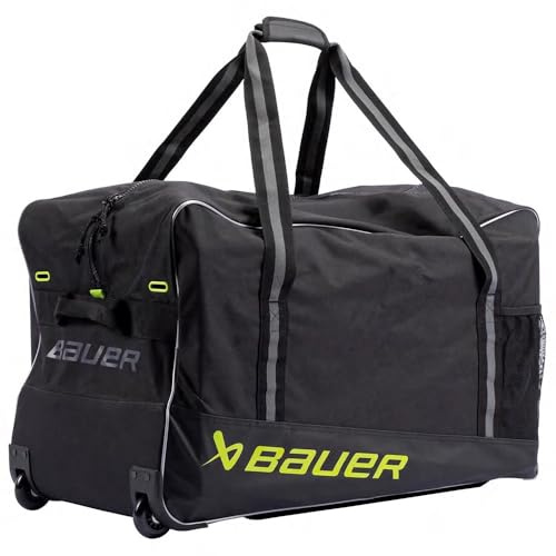 Bauer Hockey Core Wheel Bag '24 (Black/Neon, Junior/Medium (32x18x16))
