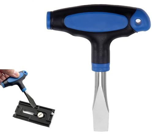 Easy to Use Ergonomic Handle Flat Head Slotted Screwdriver, 12mm, for Slotted Screw, Used On Quick Release Plate Or Camera Tripod Monopod