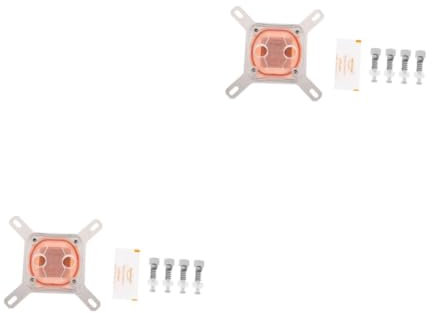 jojofuny 2pcs Cpu Water Block Base Cpu Waterblock Computer Part Water Cooling Supply Rgb Cooler Liquid Cooler Processor