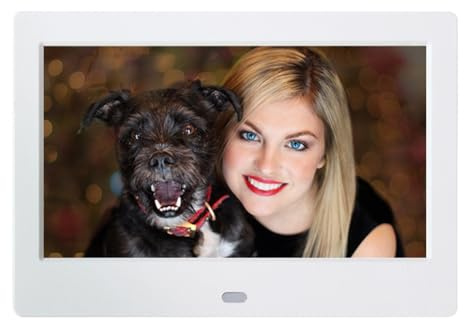 melairo Cadre Photo Numérique HD 7 Pouces Cadre Photo Numérique 800 X 480 LED Album Photo Électronique Intelligent avec Télécommande Prise UE B