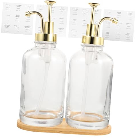 VALICLUD Distributeur De Sirop pour Café Bouteille à Pompe Transparente Accessoire De Bar Scellage pour Cuisine Contenant pour Sirop De Café