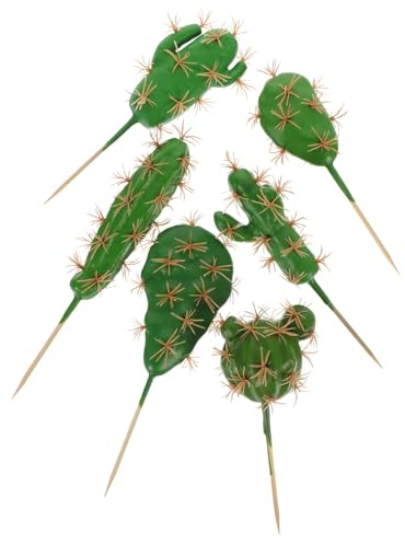 UPKOCH Cactus Decorativo Artificiale Verde in Schiuma, 6 Pezzi