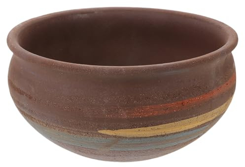 UPKOCH Pot Céramique pour Plantes Jardinière Émaillée pour Bonsaï Et Orchidées Pot Décoratif Marron pour Cactus Et Plantes Intérieur