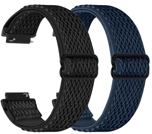 Dafean Tressé Bracelet Montre en Nylon pour 24mm 22mm 20mm 19mm 18mm bracelet Homme et Femme, Boucle Réglable Sangles Sport élastiques Bracelets de Montre de Remplacement