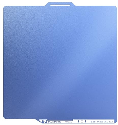 YOOPAI Piastra di stampa fredda per Bambu Lab P2S P1S P1P X1C X1E A1, 257x257mm Piastra di stampa a freddo - Raffreddamento ed efficienza energetica con forte adesione, incluso codice AR