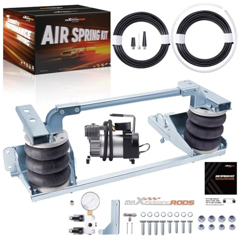 maXpeedingrods Luftfederung Kit für Iveco Daily 30-8/49-12, für Iveco Daily 35C/55C, 2 x Luftfeder + Kompressor + Instrumententafel + Halterung + Luftleitung + Befestigungsschrauben, 7800 kg, 12 V