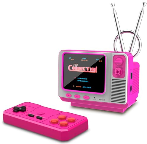 Mini consola de juegos de mano retro para TV, juegos clásicos con licencia JALECO, juguete portátil para juegos con tarjeta TF para ampliar los juegos de los años 80 y 90, compatible con dos jugadores