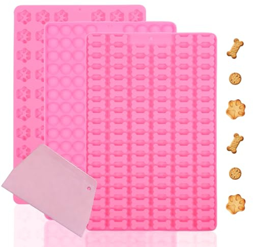 Backmatte Hundekekse, Hundekekse Backform für DIY Haustier-Snacks, Muffin Cupcake Süßigkeiten, 3 Stücke Backmatte für Hundeleckerlies, BPA-Frei Silikonformen