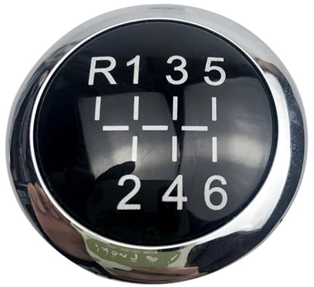 Genérico Pomo de Palanca de Cambios para Opel para Vauxhall Astra III H Corsa D 2004-2010 Pomo de Cambio Marchas Palanca Cambios Tapa la Cabeza Cubierta Emblema Insignia Autopartes(R 1 2 3 4 5 6)