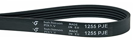 Courroie trapézoïdale en poly-V - Courroie nervurée - Élastique - Grosses nervures - Pour machine à laver - 1255 PJ 5 E - Compatible avec Bosch Balay Constructa Siemens Neff 00439490 439490 Neckermann