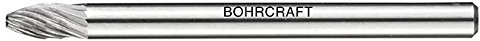 HM-Frässtift Form E Tropfen 3,0 mm Schaft 3 mm/Einfachverzahnung Fein