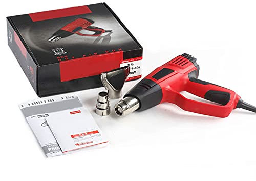 Kit De Pistolet à Air Chaud Professionnel Pour Mini-pistolet Thermique 2000w | 50 Temperature - 600 ℃ Contrôle De Température Variable Avec 2 Modes De Température, 4 Accessoires Pour Le Bricolage
