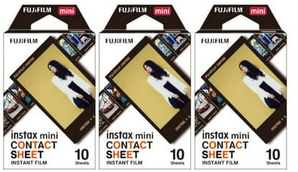 Fujifilm Instax Mini 40 Lot de 3 feuilles de contact instantanées (3 paquets et 30 poses)