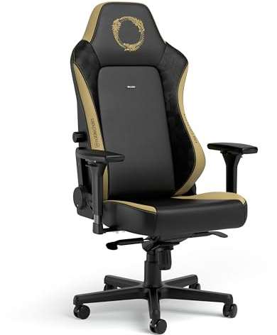 noblechairs Hero Gaming Stuhl - The Elder Scrolls Online Edition | Offizielles The Elder Scrolls Online-Design, PU-Kunstleder, 60-mm-Rollen, bis 150 kg. Ohne Kissenset.