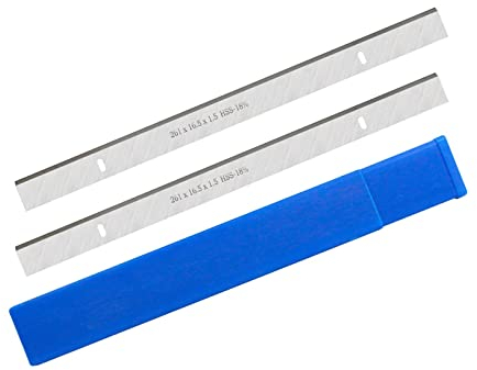 ICAMAS 1 Paire 261mm HSS épaisseur Rabot Lame 261x16.5x1.5mm Bois planificateur Couteau Outils de Travail du Bois for Scheppach HMS1070 & Jet JPT-10B