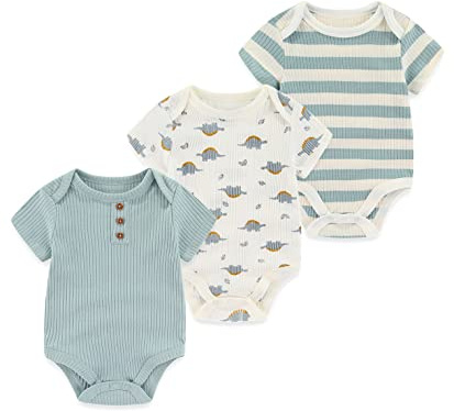 Ropa para bebé Chamie Mangas cortas Body 98 Bodys de manga corta para niño y niña Body para bebé niña, pelele, artículos para recién nacidos, conjunto, regalo para bebé, Color 12, 9-12 meses