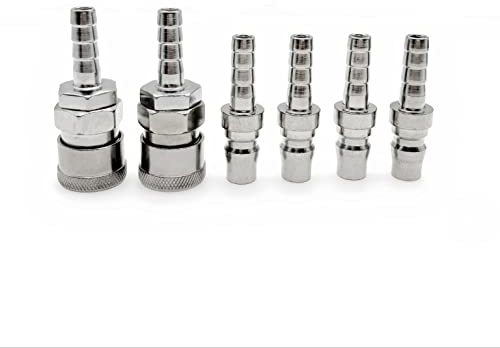 JZK 6 connettori per tubo del gas a sgancio rapido, maschio PH20 femmina SH20 8 mm, accoppiamento per camper, roulotte, barbecue, tubi riscaldanti