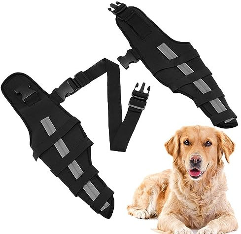 Teksome Hundebeinbandage für Acl – Haustier-Knieschoner mit Rückenstütze, verstellbare Hunde-Hinterbeinpflege, Stützbandage, Hundebandage für kleine und mittelgroße Hunde