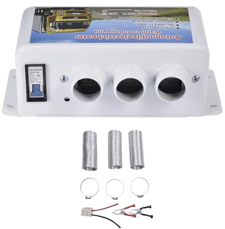 Auto-Heizung, Auto-Entfroster, 24 V, kompakte Auto-Heizung, 3 Löcher, 500–1000 W, Winter, schnelle Heizung, Frostentfernung, geräuscharm, 3-Loch-Autoheizung, tragbare Heizungen