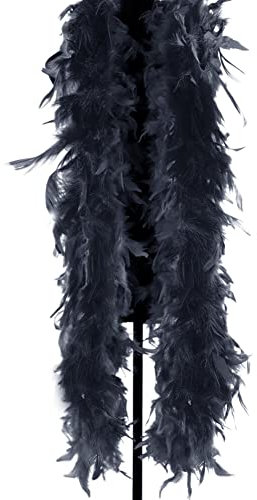 Federboa, 200cm Federschal Einfarbig Weihnachtsboa Damen Truthahnfedern Flauschige Federboa Weihnachten Girlande Bunte Federboa zum Basteln DIY Gatsby Karneval Halloween Fasching Kostümzubehör