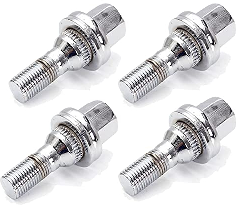 Set Of Alloy Wheel Nuts,Alloy Wheel Bolts 4pcs 17MM Wheel Nuts Alloy Bolts Flat Seat Fit use for Peugeot 206 207 307 308 406 407 607