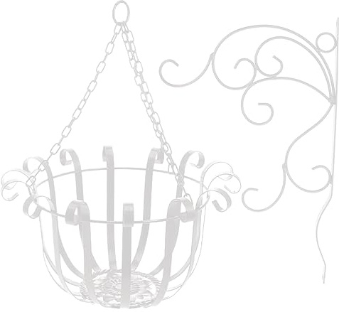 TINEASUR Support De Fleurs Murale Blanc Étagère à Fleurs Détachable pour Balcon Et Jardin Porte-Pot Intérieur