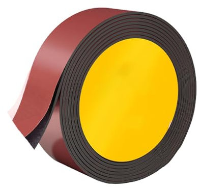 JCUGSBS Nastro metallico autoadesivo nero per magneti I Ideale per figure e scaffali I Nastro ferroso I Nastro metallico (4m)