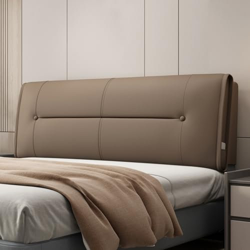 Großes rechteckiges Lendenwirbelstützkissen für Bett, Sofa, Etagenbett, Kaffeepastendruck, extra Komfort, abnehmbarer Bezug, wandmontiertes Kopfteilkissen