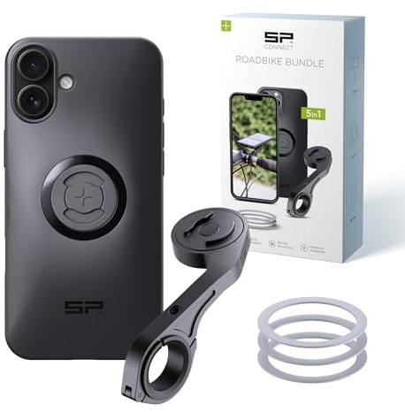 SP CONNECT Roadbike-paket kompatibel med iPhone 16 Plus |SPC+| mobiltelefonhållare för landsvägscykel | Cykel mobiltelefonhållare Gadget
