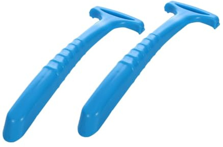 Didiseaon Raschietto per Calli Piedi Impugnatura Ergonomica 2 Pezzi, Rimozione Pelle Morta in Plastica e Metallo, per Pedicure a Casa in Salone