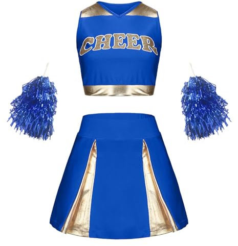 Sobzia Cheerleader Kostüm Damen Sexy,Kostüm Cheerleader Mädchen,Adventskalender Rätsel Erwachsene,Cheerlead