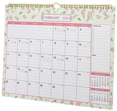 JEWEDECO Wandkalender Jahreskalender Monatskalender Feiertagskalender Hängekalender Terminkalender Countdown-kalender Notizkalender Für Zuhause Und Büro