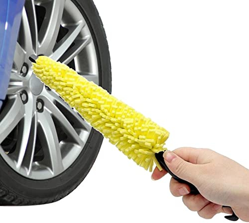 Brosse De Roue - Accessoire De Nettoyage De Roue De Voiture À Usage Lourd, Brosse À Nettoyage De Pneus De Jante Flexible | Auto Wash Detail Tool Pour Le Nettoyage Des Écrous À La Patte, L'en