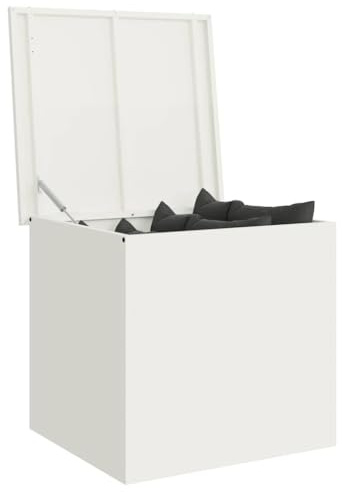 vidaXL Cassa per cuscini da giardino Acciaio zincato 55 x 50,5 x 50 cm