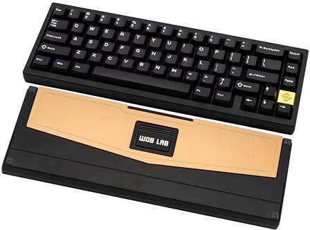CutiePcs WOBKEY ZEN 65 Wired Mechanical Keyboard, Quick Release CNC Aluminium Case, Hot-Swappable Switches, Tri-Mode (BT/2.4G/USB‑C), RGB Backlit, Compatible with Mac & Windows (Lite Black)