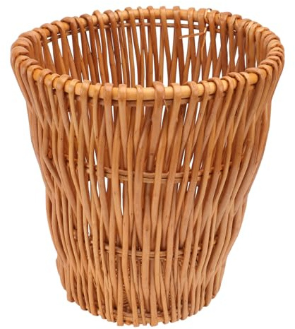 WHAMVOX Cubo De Basura De Mimbre Para Baño Papelera De Mimbre Multiusos Para Cocina Reciclaje Para Baño