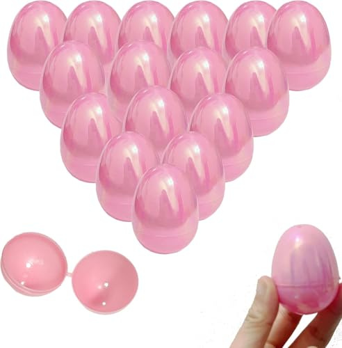 Benilax 20 Metallic Fillable Easter Eggs for Hunt Party Supply Pack - 2.38 inch Assorted Color Plastic Eggs