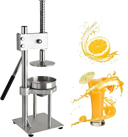 Exprimidor de cítricos, prensa manual de frutas de acero inoxidable para naranja y limón, exprimido rápido en 3 segundos, ahorra mano de obra con cabezales de prensa dobles