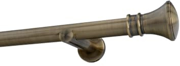 Sento 25mm Gardinenstange Vorhangstange Wandmontage Messing Antik Modern 140 cm Pryma